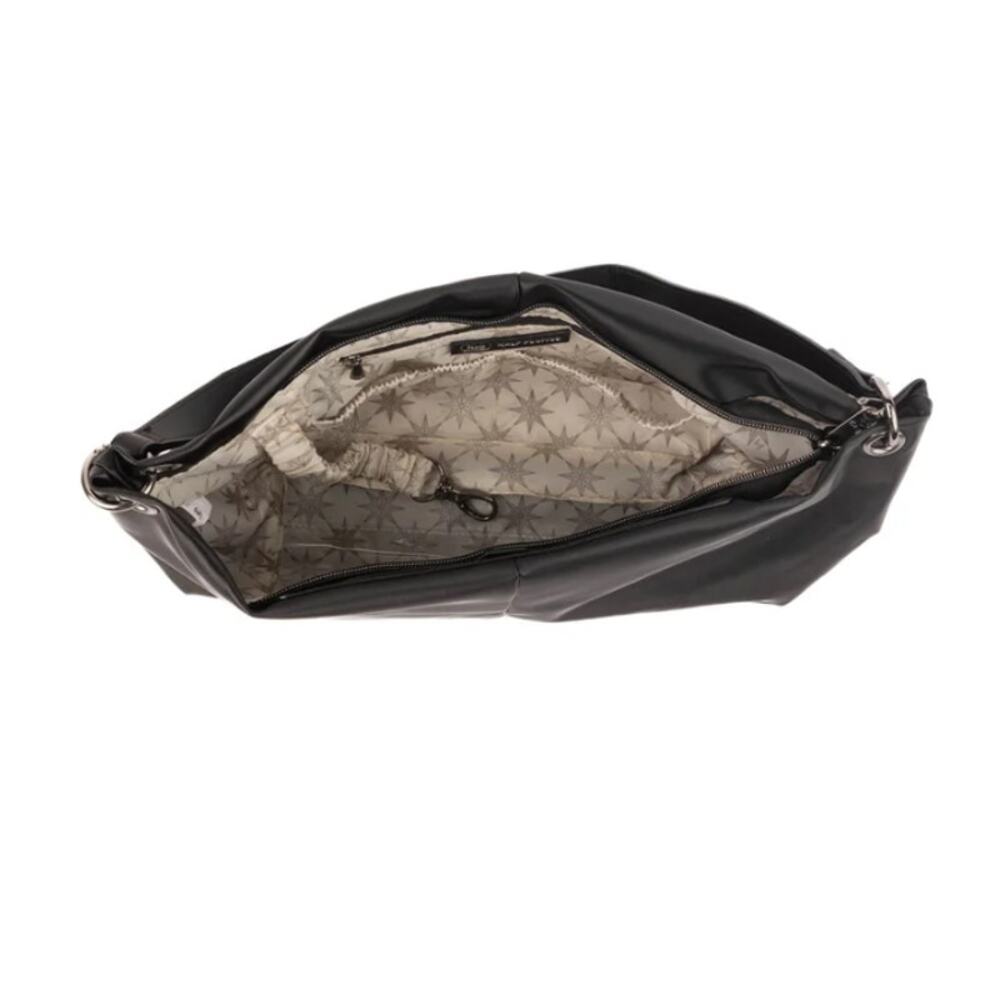 Lug Half Plunge Satin Luxe Vegan Leather Black North Star Grey Slouchy NWT - Picture 2 of 7